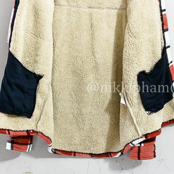NWT Sage Ladies' Plush Shirt Jacket in RED - Picture 5 of 7